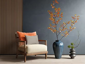 Quiet Single Sofa Quiet Leisure Chair 3d model