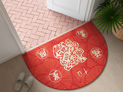 Modern shape carpet foyer carpet model