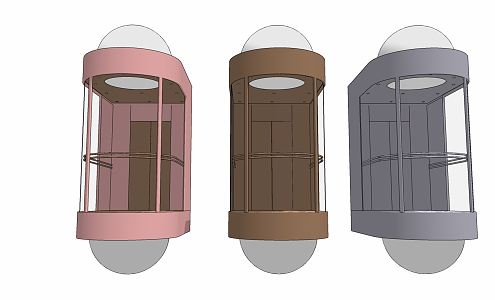 Modern Elevator Sightseeing Elevator Car 3d model