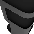 Black And White Modern Minimalist Side Tables With Geometric Cutout Design