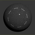 Realistic Stone Texture Material Sphere with Detailed 3D Surface Design