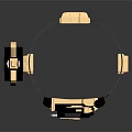 Brown Fashion Belt With Golden Decorative Elements And Stylish Accessory Design