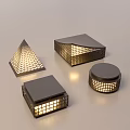 Outdoor Lights With Various Shapes Metal Hollow Out Design Illuminated Warm Light