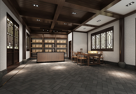 New Chinese Teahouse 3d model