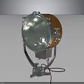 Industrial Vintage Spotlight With Clear Glass Dome Metal Housing And Sturdy Base