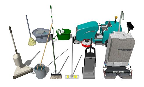 Modern Mop 3d model