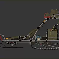 Yellow Cushioned Crawler Seat With Metal Frame And Snow Tracks For Outdoor Winter Use