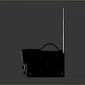 Vintage Black And Brown Portable Weapon Featuring Handle And Antenna Structure