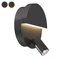 Modern Black Semicircular Metal Wall Light with Illuminated Wall Mounted Design