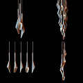 Modern Crystal Chandelier with Hanging Glass Pendant Lights for Home Interior Decor