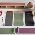 Multifunctional Sports Equipment Collection Including Yoga Mats Exercise Balls And Storage Organizer