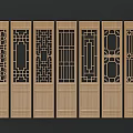 Traditional Chinese Wooden Room Dividers With Intricate Carved Patterns And Classic Design