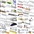 Road Facilities For Bicycle Parking Racks With Various Designs And Public Use