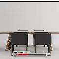 Modern Dining Table Set With Black Chairs And Metal Legs Wooden Top