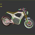 Modern Electric Motorcycle With Sleek White Body Black Seat And Large Silver Wheels