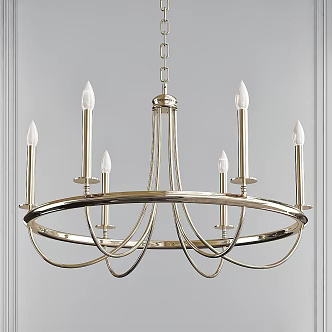 Vintage chandelier candle 3d model