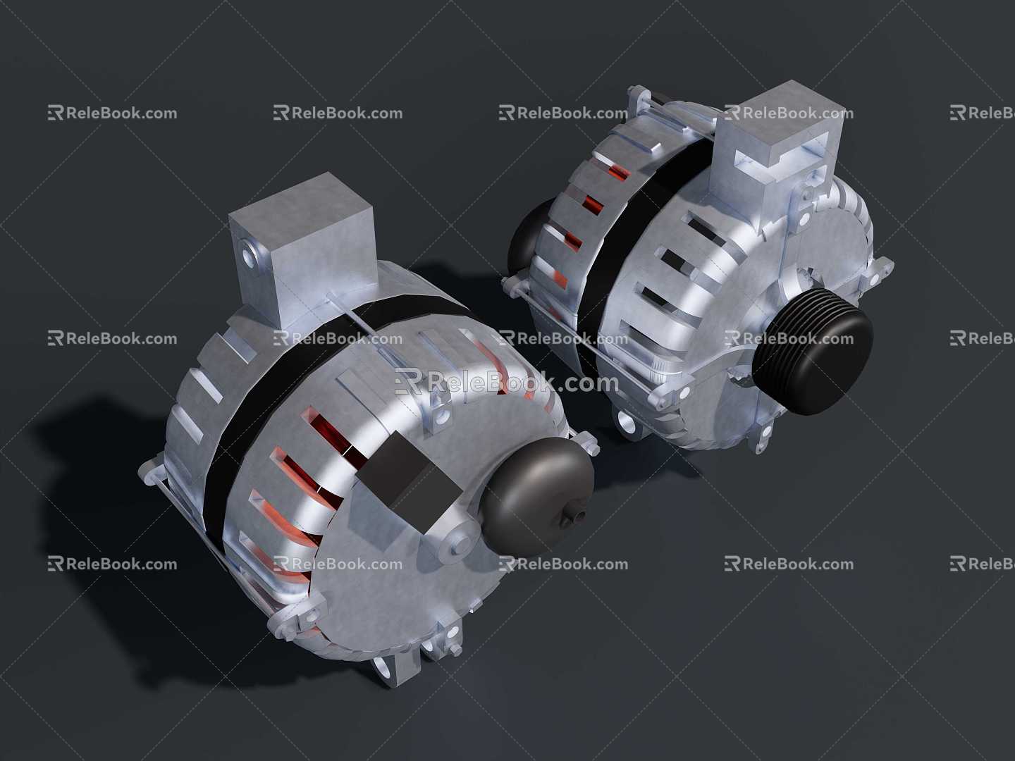 Car starter car motor generator 3d model