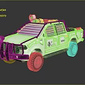 NYPD White Tactical Response Truck Equipped With Searchlight And Protective Bars