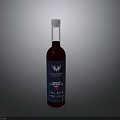 Malibu Cocktail Bottle With Red Liquid Blue Label Raspberry Flavor Vodka