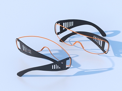 Glasses goggles work glasses 3d model