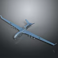 Gray Drone With Long Wing Multiple Mounting Points Streamlined Body And 3D Rendered Background 3d model