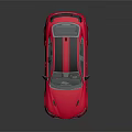Eye catching Pink Sports Car with Black Stripes Spoiler Silver Wheels and Sporty Design