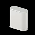 White Modern Trash Can With Open Lid And Simple Design 3d model
