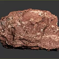 Natural Red Stone With Rough Surface White Specks And Dark Background 3d model