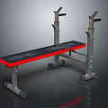 Gym Weight Training Bench With Metal Frame And Red Edge Design For Fitness