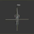 Gray Military Transport Helicopter With Main Rotors Tail Rotor And Landing Gear