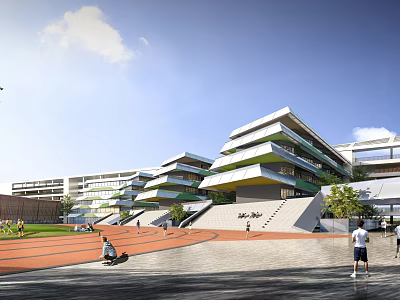 Style Teaching Building Senior Middle School International School