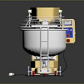 Yellow Commercial Kitchen Mixer With Stainless Steel Mixing Bowl Control Panel And Movable Wheels