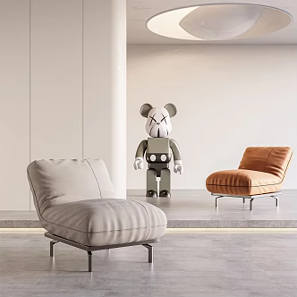 Modern single sofa single chair 3d model