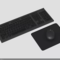 Wireless Computer Keyboard And Mouse With Ergonomic Non Slip Mouse Pad 3d model
