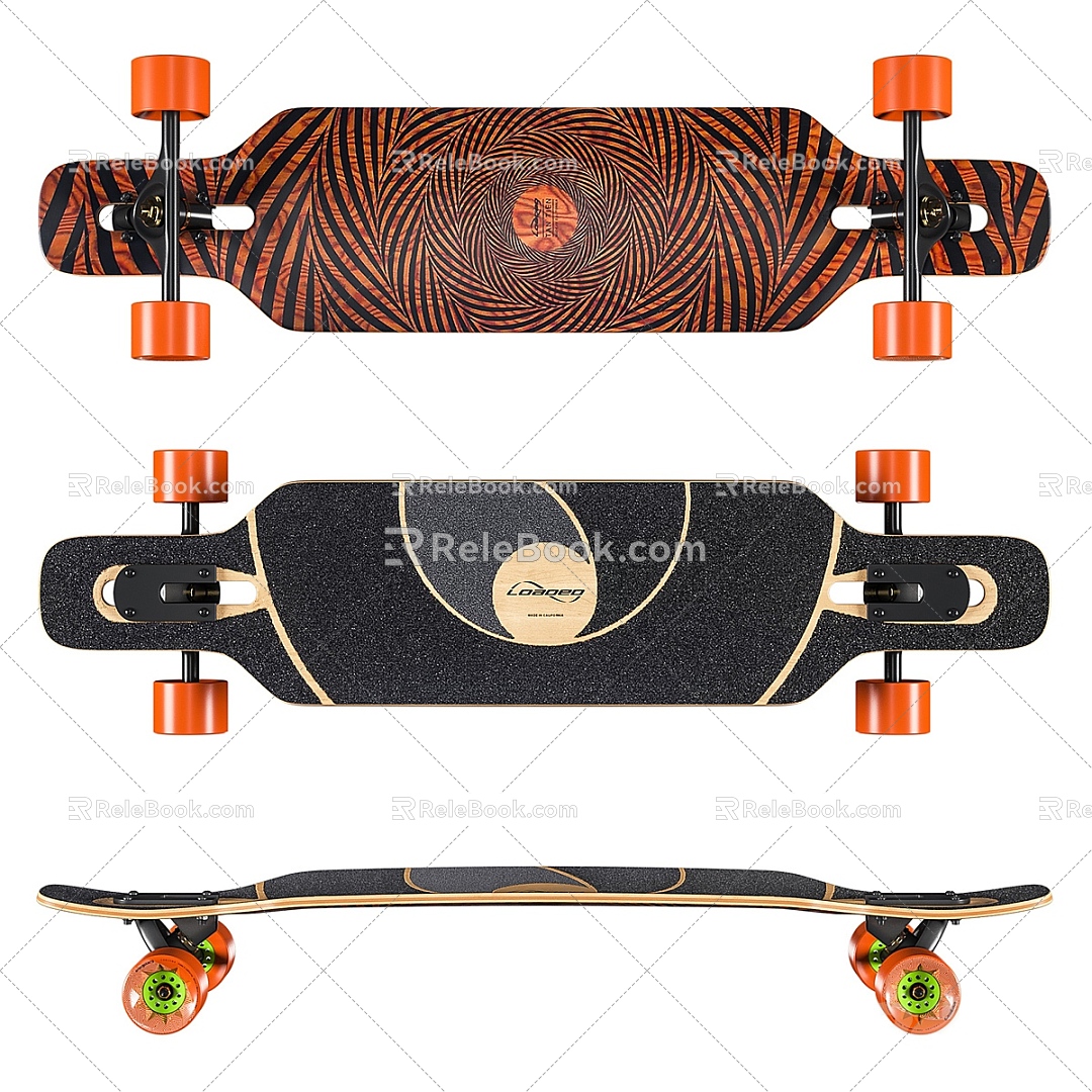 Modern skateboards are loaded with money 3d model