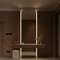 Warm Minimalist Open Concept Living And Dining Room Interior Design With Stone Kitchen Island