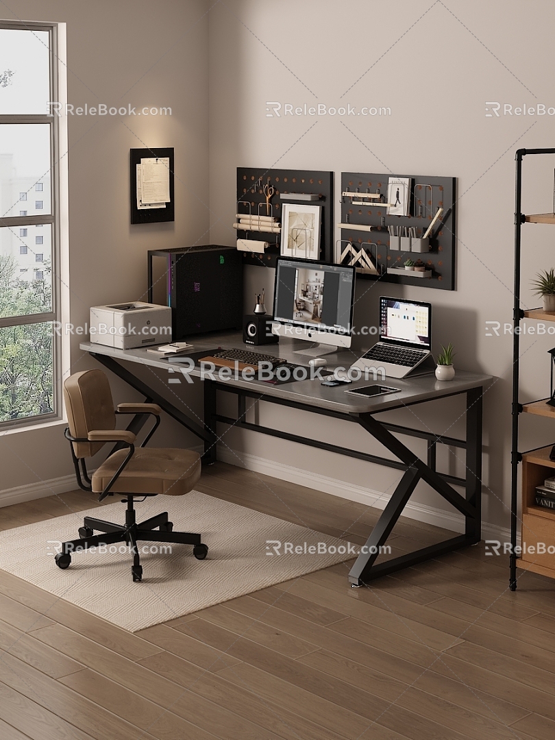 Study Desk Game Table E-sports Room 3d model