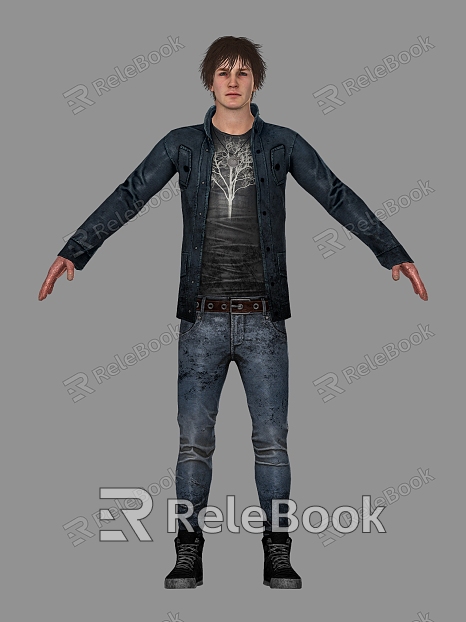 Young man young man man man hat coat jeans fashion shoes staff student model