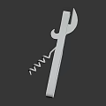 Stainless Steel Corkscrew Bottle Opener With Durable Handle For Household Use