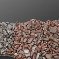 Pile of Mixed Stone and Wood Construction Materials for Project Work