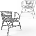 Stylish Rattan Leisure Chairs Brown and Black Woven Design for Home Decor