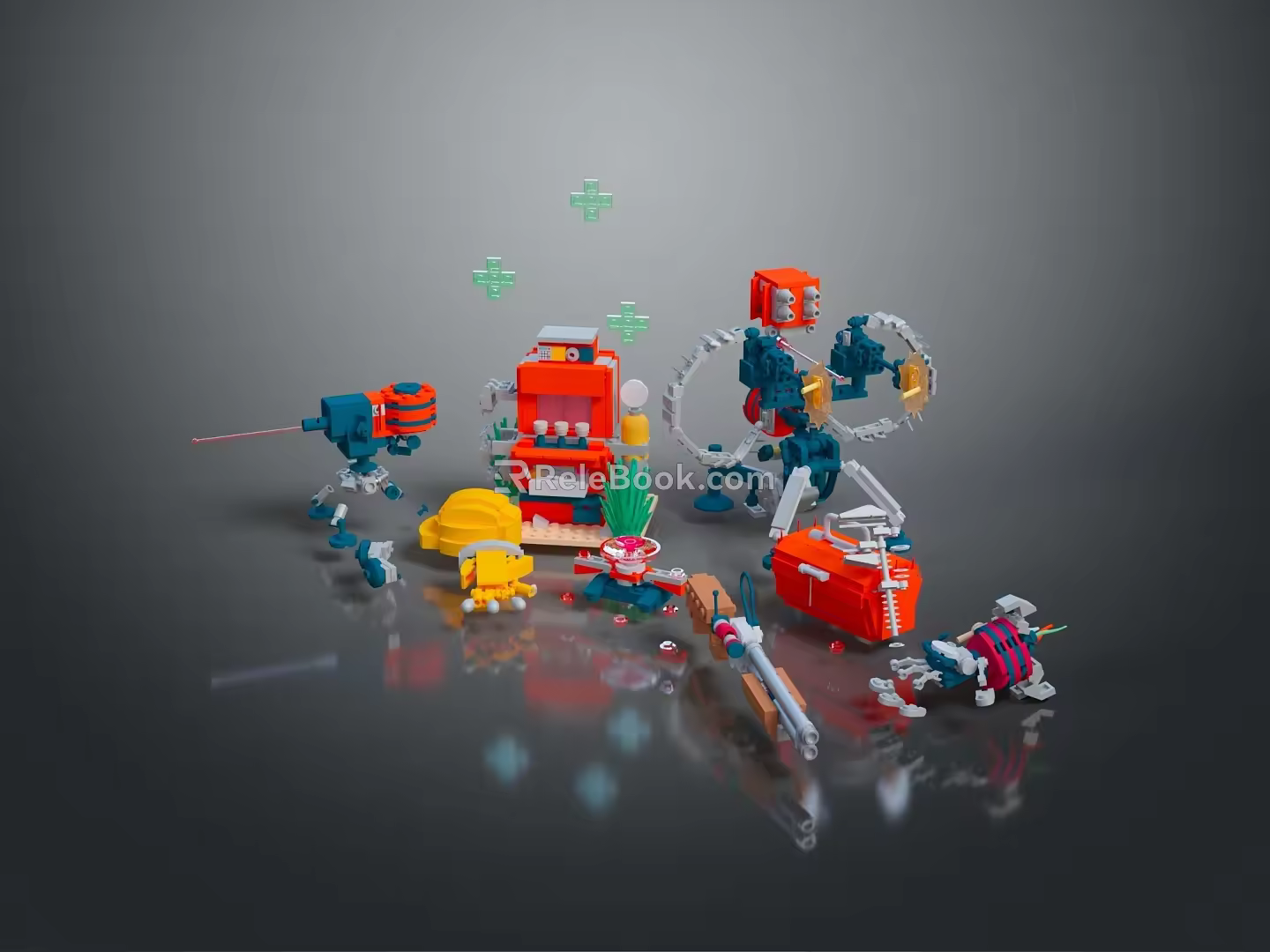 laser tower turret turntable sci-fi tower defense game tower defense sci-fi turret game turret game turret 3d model