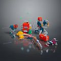 laser tower turret turntable sci-fi tower defense game tower defense sci-fi turret game turret game turret 3d model