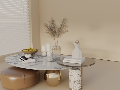 Modern coffee table model