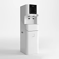 White Standing Water Dispenser With Digital Display And Water Outlet For Home Use