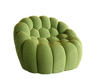 Modern single sofa stool 3d model