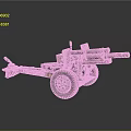 Modern Battery Machine Gun Heavy Machine Gun Turntable 3d model