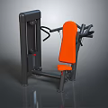 Fitness Equipment Strength Training Machine With Black Frame And Orange Seat For Gym Workout