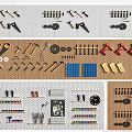 Complete Wainscoting Installation Tools Set With Hammers Screwdrivers And Hardware Accessories