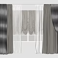Modern Curtains 3d model